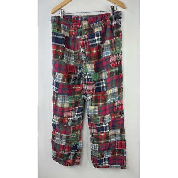 American Eagle Outfitters Patchwork Madras Plaid Pajama Pj Pants Men's Medium - Picture 12 of 16